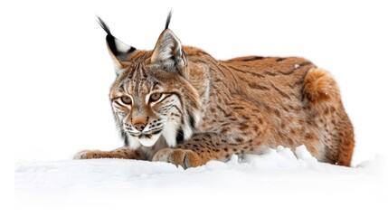 A lynx is a medium-sized wild cat that is native to North America, Europe, and Asia