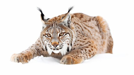 Fototapeta premium A lynx is a medium-sized wild cat that is native to North America, Europe, and Asia