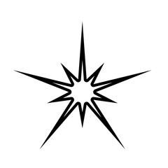 Sparkle Star Icon, Star vector