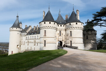 Medieval castle of Chaumont-Sur-Loire, France. Built in the 15th century. Former medieval fortress later enlarged in Renaissance style.