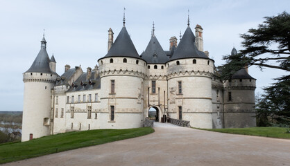 Medieval castle of Chaumont-Sur-Loire, France. Built in the 15th century. Former medieval fortress...