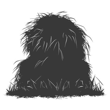 recommend clip art: silhouette haystack full black color only