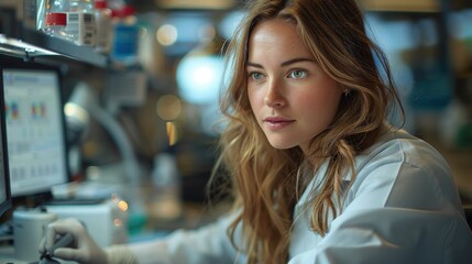 Clinical research coordinator organizing patient enrollment for a new drug trial. Photorealistic. HD.