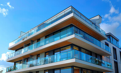 Tall Building With Windows and Balconies