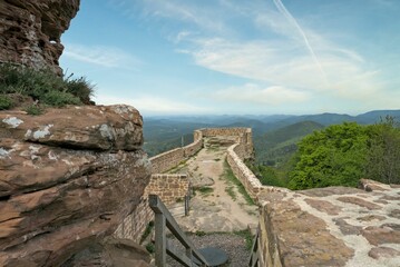 The Wegelnburg, a castle ruin at the french-german border in the Palatinate Forest