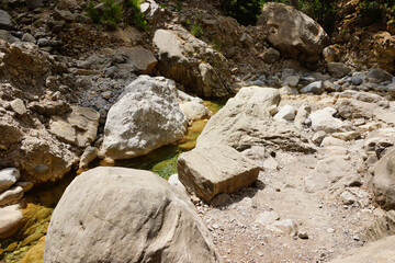 The Samaria Gorge is a National Park of Greece since 1962 on the island of Crete.