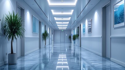Implementing strict access controls to sensitive data in a healthcare facility. Photorealistic. HD.