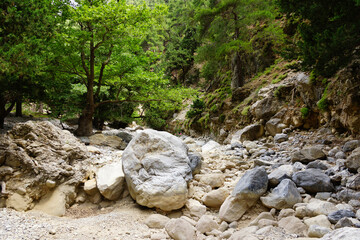 The Samaria Gorge is a National Park of Greece since 1962 on the island of Crete.