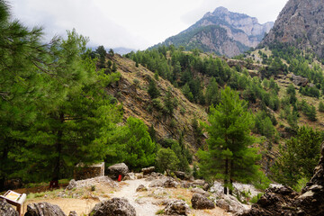 The Samaria Gorge is a National Park of Greece since 1962 on the island of Crete.