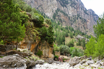 The Samaria Gorge is a National Park of Greece since 1962 on the island of Crete.