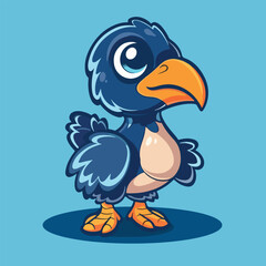 Cute dodo bird mascot vector illustration © Generative Ai