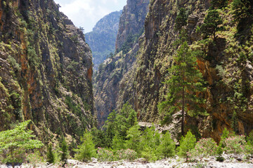 The Samaria Gorge is a National Park of Greece since 1962 on the island of Crete.