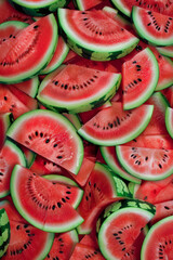 juicy watermelon pattern background, exudes deliciousness, fruit,generative ai