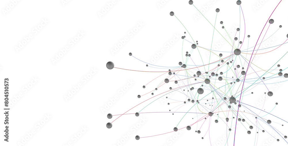 Poster abstract 3d render, network concept, background