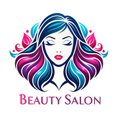 Hairdresser icon with woman