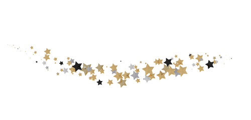 Dazzling 3D Illustration: Witness a Downpour of Golden Stars