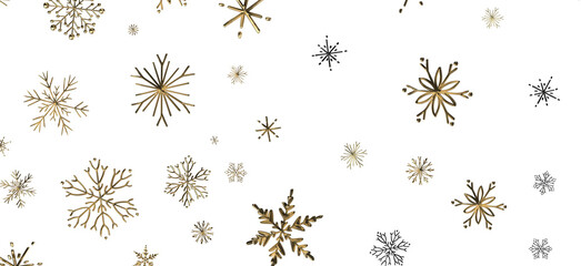 Snowflake Bliss: Striking 3D Illustration Showcasing Falling Holiday Snowflakes
