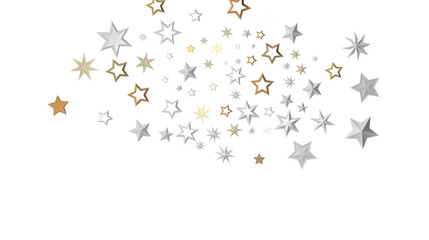 Celestial Christmas Plummet: Dynamic 3D Illustration of Falling Festive Celestial Objects