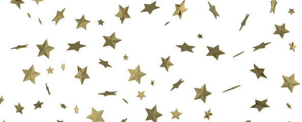 Fototapeta premium XMAS Holiday golden decoration, glitter frame isolated -