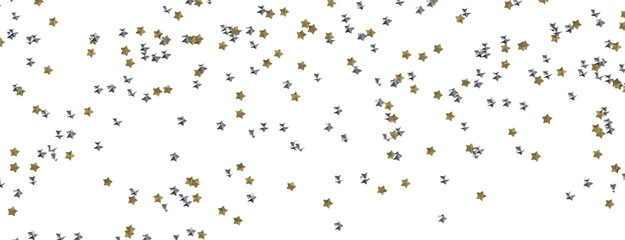 Astral Downpour: 3D Illustration Brings a Shower of Gold Stars