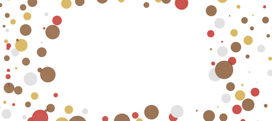 Sunburst and colorful confetti background frame illustration