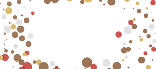 Sunburst and colorful confetti background frame illustration