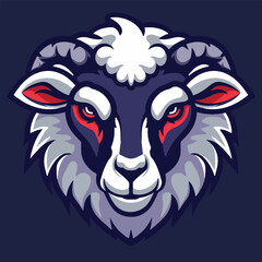 Sheep Head Mascot Vector illustration