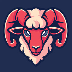 Goat Head Mascot Vector illustration