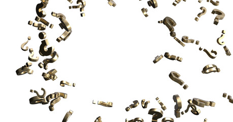 question icons, original 3d rendering;