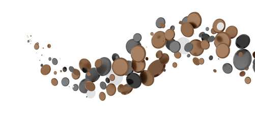  Colorful confetti on white background