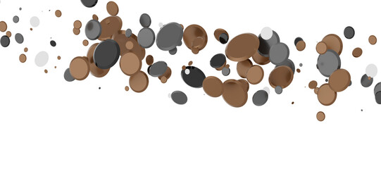 Radiant Revelry: Dynamic 3D Illustration of a Radiating gold Confetti Celebration