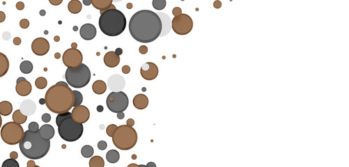 Multicolor confetti abstract background with a lot of falling pieces, isolated on a white background. Festive decorative tinsel element for design