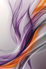 Naklejka premium Energetic abstract design in lilac, gray, and orange tones with raw style, stylized at 150.