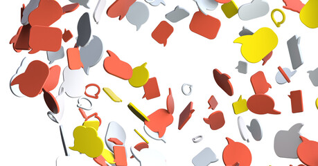 flying email icon and web flying