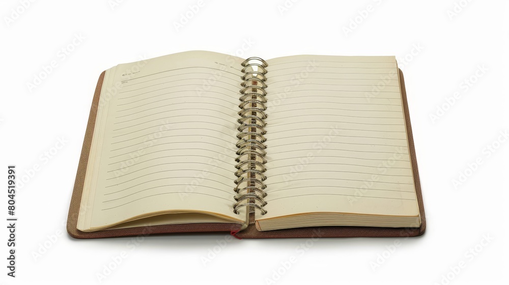 Poster On a white background, a notebook sits open on a checkered paper board. There is an empty gray notebook with a ring binder.