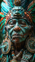 Obraz premium a man from mayan civilaization laughing .generative ai