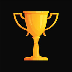Gold trophy cup, Realistic Golden Trophy,
