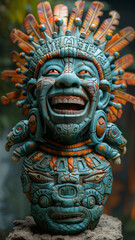Obraz premium a man from mayan civilaization laughing .generative ai