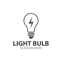 light bulb logo design vector