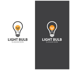 light bulb logo design vector