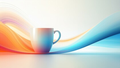 An abstract image of a mug on a white background