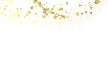 Gilded Celebration: Magnificent 3D Illustration of a Grand gold Confetti Event