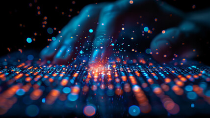 Obraz premium Stock market monitor analyzing trading data. Forex exchange technology concept,generative ai