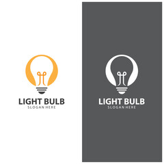 light bulb logo design vector