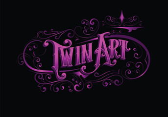 TWIN ART lettering custom style design