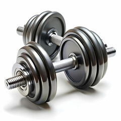 Naklejka premium big dumbbells over white