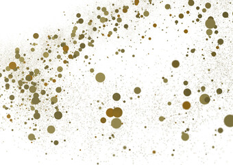 Gilded Celebration: Magnificent 3D Illustration of a Grand gold Confetti Event