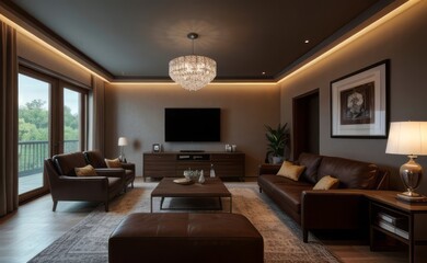 Fototapeta premium luxury dark interior