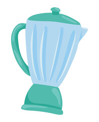 Blender with cup or smoothie maker in flat design. Kitchenware appliance. Vector illustration isolated.