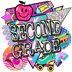 2nd Grade 90s Theme Clipart